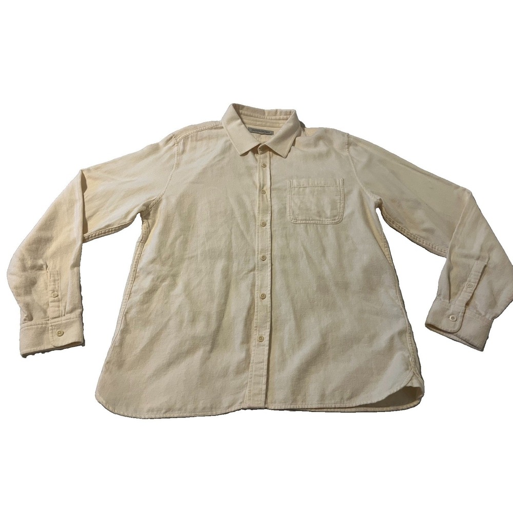 Outerknown Blanket Shirt Flannel Long Sleeve Button Down Solid Men's XL